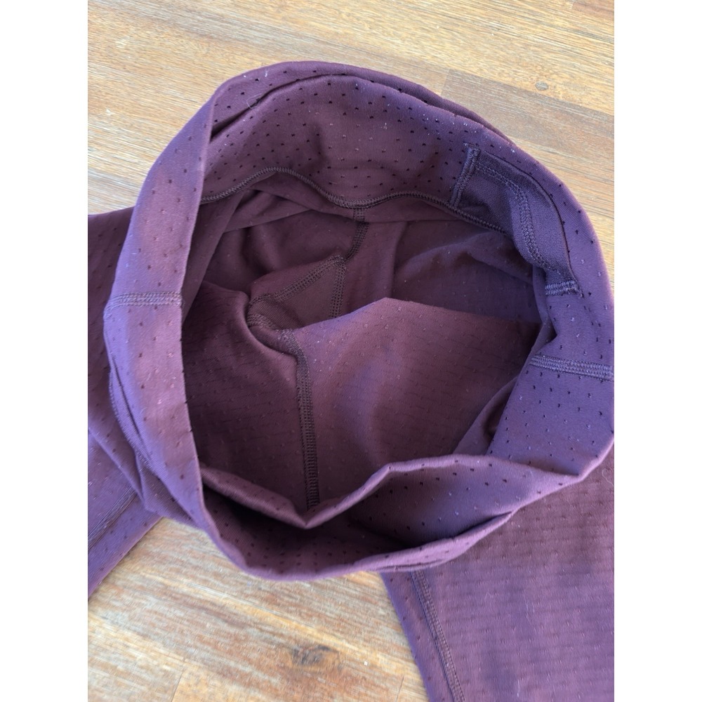 Lululemon Astro Wunder Under Crop Leggings Maroon Women's Size 4 Shine Dot - Picture 4 of 16